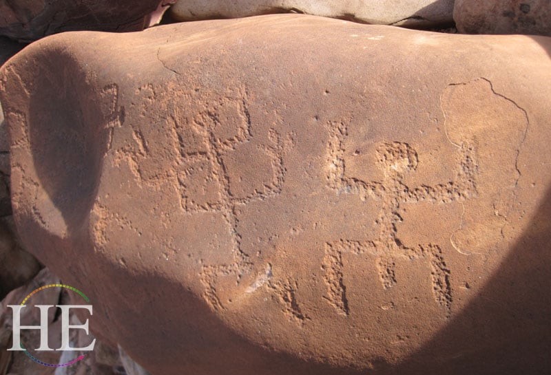 petroglyphs on the HE Travel gay adventure Grand Canyon
