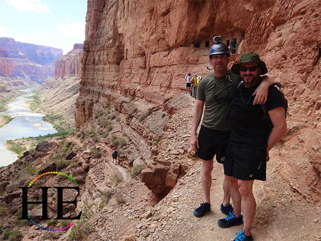 Nankoweep hikers on the HE Travel gay adventure Grand Canyon