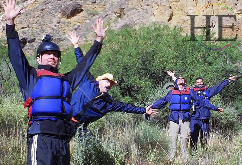 he travel gay grand canyon hiking in rain suits