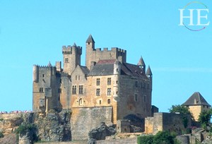 A French castle on the HE Travel gay bike tour of Dordogne