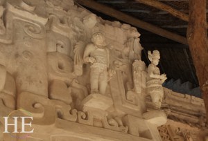 plasterwork at ek balam on a gay vacation in Mexico with HE Travel