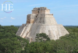 Temple of the Magician at Uxmal on a gay vacation in Mexico with HE Travel