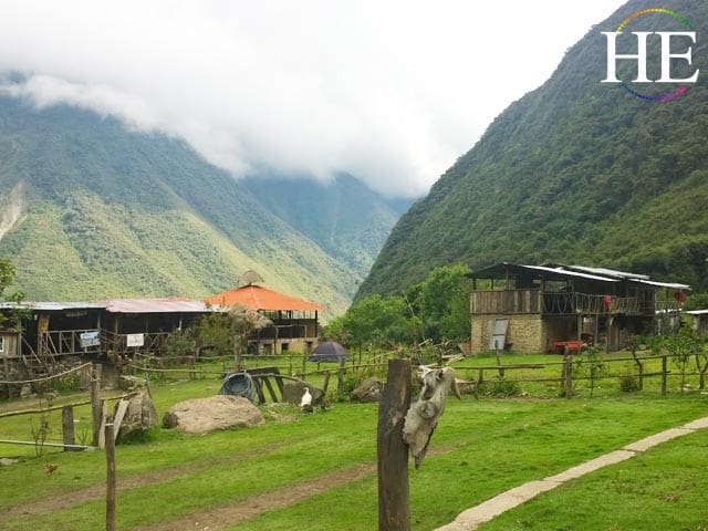 picturesque peruvian mountain village along the Salkantay inca trail