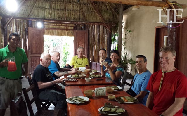 village lunch on the HE Travel gay Mexico tour of Mayan ruins