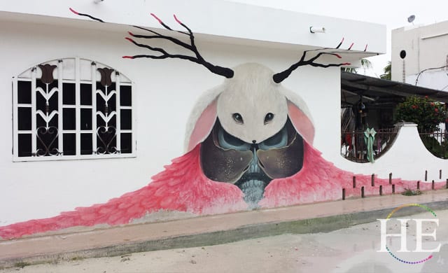 mural in holbox on the Gay Mexico trip with HE Travel