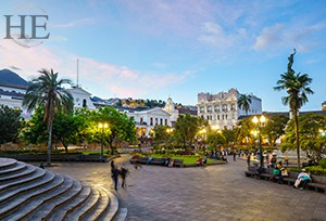 historic plaza in Quito on the HE Travel gay Ecuador adventure