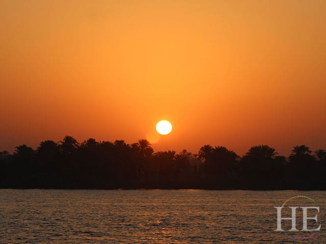 warm sunset from the ss karim on the nile river