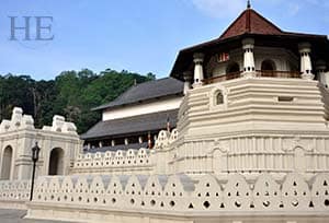 temple of the sacred tooth relic stands proud in sri lanka
