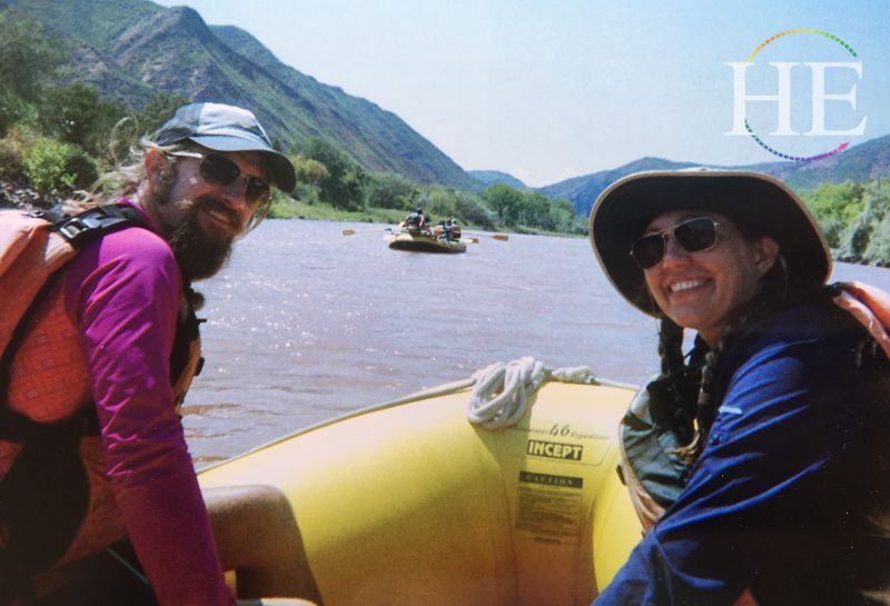 He Travel's Zach and Trisha on a rafting adventure on the colorado river for the gay dude ranch tour