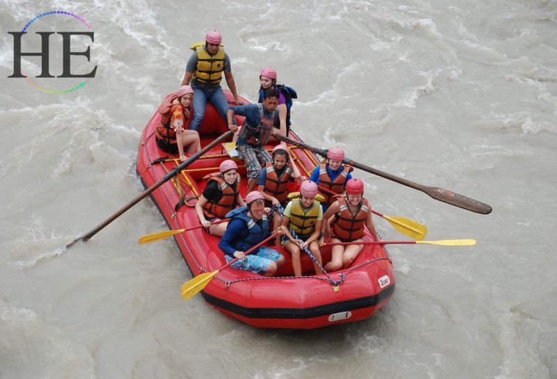 a wild rafting adventure in india for a fun group of He Travel adventurers