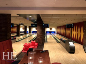 Retro stylish bowling alley in the basement of Sun Valley Resort
