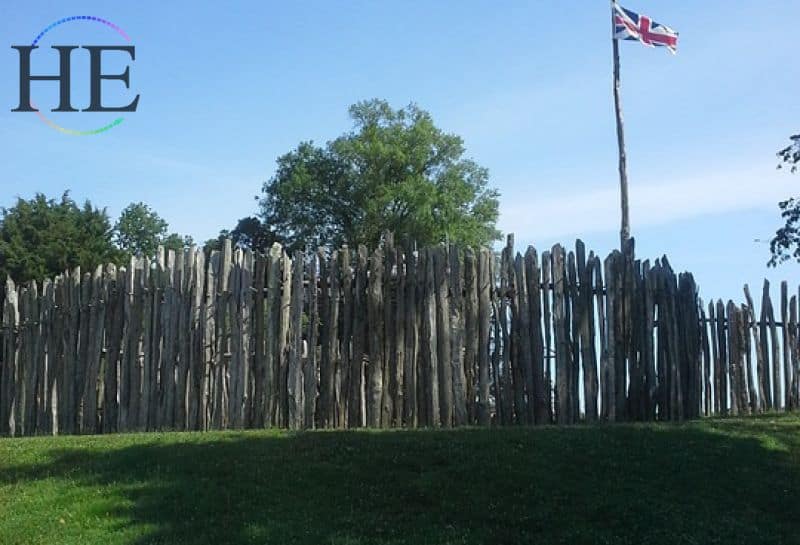 a photo of the outside of the jamestown historical fort for cliff locke's gay travel blog post