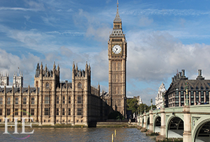 A view of Big Ben, Westminster Abbey and the River Thames on HE Travel's United Kingdom Town and Country Tour.