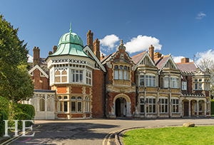 A view of the front of the Bletchley Park complex on HE Travel's United Kingdom Town and Country Tour.