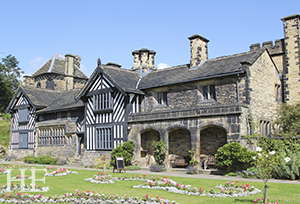 Shibden Hall and it's front garden on HE Travel's United Kingdom Town and Country Tour.