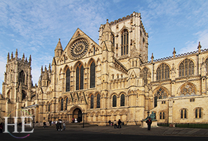 A side view of the gothic York Minster Cathedral on HE Travel's United Kingdom Town and Country Tour.