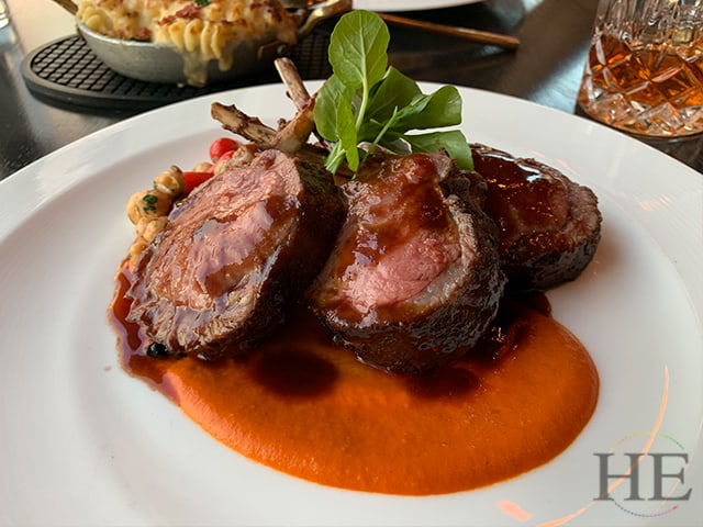 A rack of lamb at Hell's Kitchen restaurant in Las Vegas.