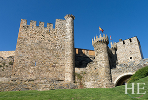Castillo de los Templares, a medieval castle in Ponferrada Spain on HE Travel's Hiking to Santiago de Compostela Tour.
