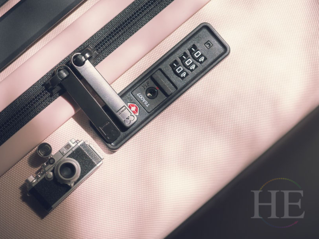 A pink suitcase for the blog on 9 recent innovations that have Airline Travel Easier