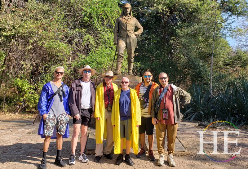 LGBTQ travelers enjoying a guided group tour