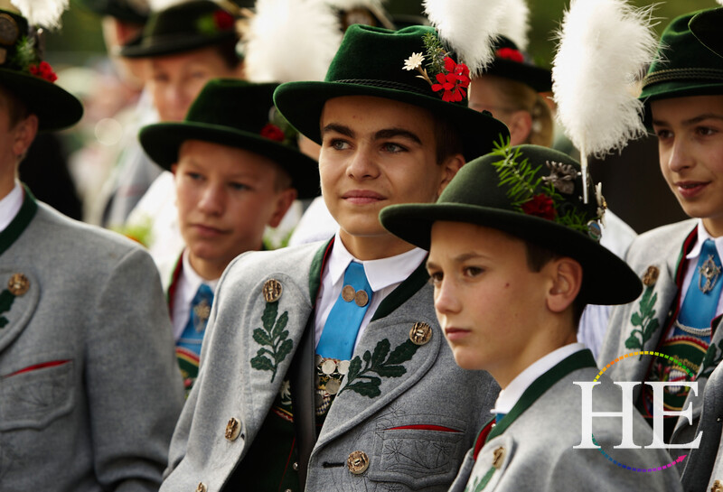 Bavarians in traditional Tracht costume on HE Travel's gay Germany tour